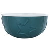 Al Saif Gallery porcelain bowl, 25x25x13 cm, with base - blue product image 1