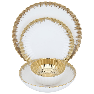Al Saif Gallery porcelain dining set, 24 pieces - white product image 1