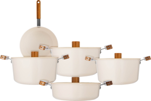 Tornado Ceramic Cookware Set, 9 Pieces - Beige product image