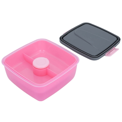 Al Saif Gallery Plastic Lunch Box, 1.6 L, with Spoon and Container - Pink product image 3