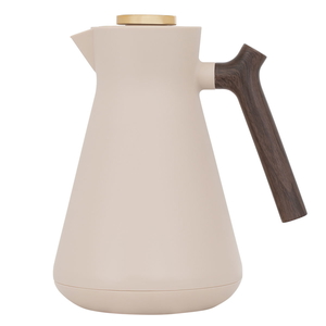 Amada Plastic Everest Thermos, 1 litre, with wooden handle - beige product image