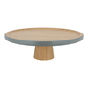 Alsaif Gallery wooden cake serving stand, 30 x 9.6 cm, gray edge with wooden base product image 2