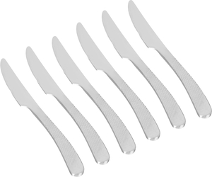 Al Saif Gallery Steel Dining Knife Set, 6 Pieces - Silver product image