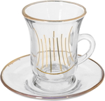 Al Saif Gallery glass tea coffee serving set, 50 pieces - transparent product image 2