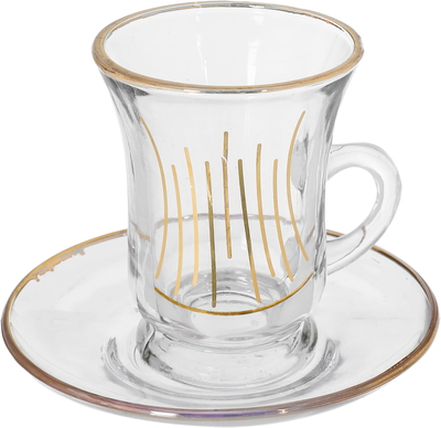 Al Saif Gallery glass tea coffee serving set, 50 pieces - transparent product image 2