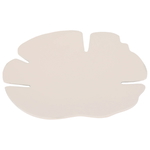 Al Saif Gallery painted iron sweet dish, 27 x 27 x 2.9 cm, leaf shape - light beige product image 1