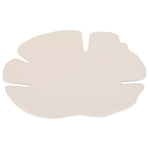 Al Saif Gallery painted iron sweet dish, 27 x 27 x 2.9 cm, leaf shape - light beige product image