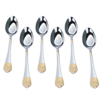 Al Saif Gallery Steel Sweet Spoons Set, 6 Pieces - Silver product image 2