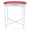 Al Saif Gallery Steel Serving Table, 47 x 48 x 48 cm - Pink product image 1