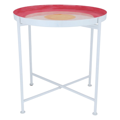 Al Saif Gallery Steel Serving Table, 47 x 48 x 48 cm - Pink product image 1