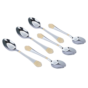 Al Saif Gallery Steel Sweet Spoons Set, 6 Pieces - Silver product image