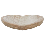 Al Saif Gallery wooden serving plate, heart - beige product image 2