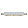 صحن حلا زجاج بحافة ذهبي السيف غاليري، 36x15x2.8 سم، بيضاوي صغير - شفاف product image 1