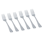 Al Saif Gallery steel sweet fork set, 6 pieces - silver and gold product image 1