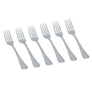 Al Saif Gallery steel sweet fork set, 6 pieces - silver and gold product image