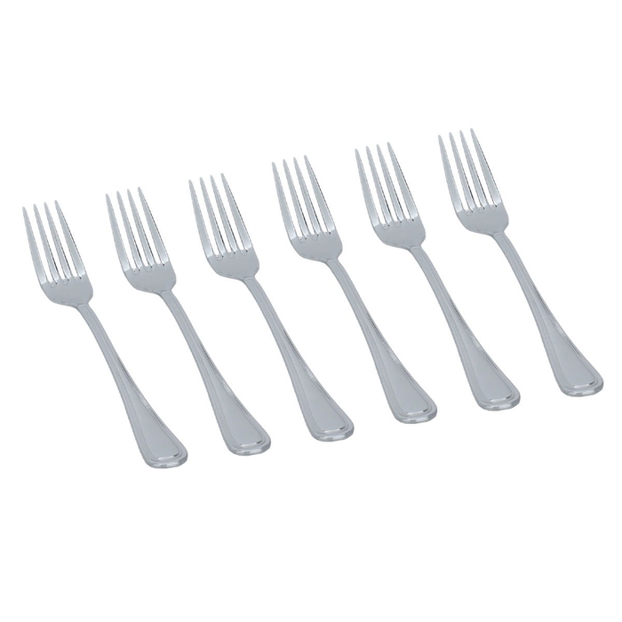 Al Saif Gallery steel sweet fork set, 6 pieces - silver and gold product image 1