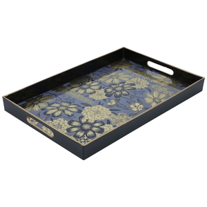 Al Saif Gallery wooden serving tray, 46 x 30 x 4 cm, rectangle - black product image