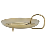 Al Saif Gallery Steel Serving Stand, 10 x 24.5 x 29 cm, Round, with Hand and Legs - Gold product image 1