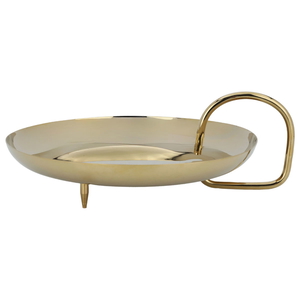 Al Saif Gallery Steel Serving Stand, 10 x 24.5 x 29 cm, Round, with Hand and Legs - Gold product image