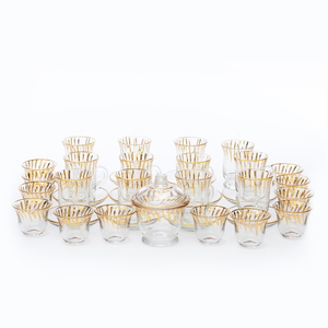 Al Saif Gallery glass tea coffee serving set, 50 pieces - transparent product image