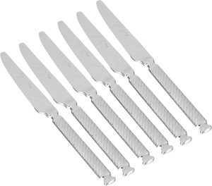 Al Saif Gallery steel cutlery set, engraved, 6 pieces - silver product image