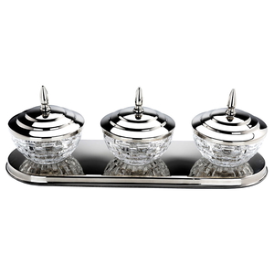 Al Saif Gallery glass sugar set, 4 pieces - transparent product image