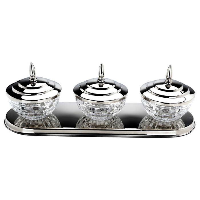 Al Saif Gallery glass sugar set, 4 pieces - transparent product image 1