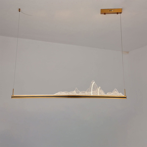 Mishkati aluminum chandelier, 100 cm - gold product image