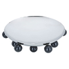 Al Saif Gallery Black Steel Serving Stand with Ball Legs, 30 x 30 x 6.7 cm, Round - Silver product image 2