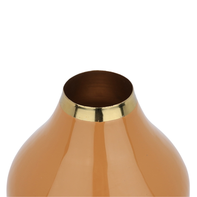 Al Ain Al Andalusia Indian Steel Vase, 12 X 12 X 20 Cm - Golden Orange product image 2