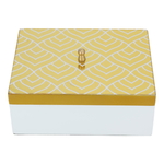 Al Saif Gallery Wooden Box, 20 X 15 X 8.6 Cm - White Golden product image 1