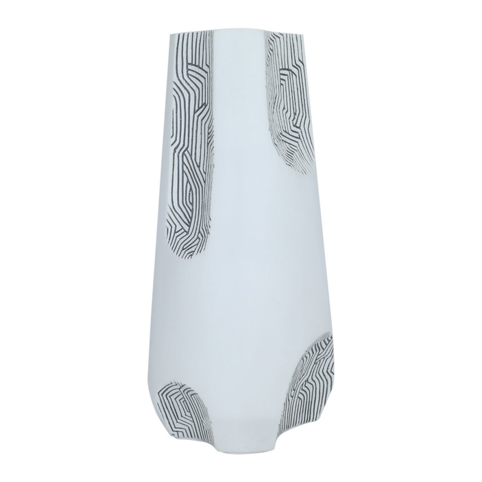 Gallery porcelain vase with sword pattern - white product image 1