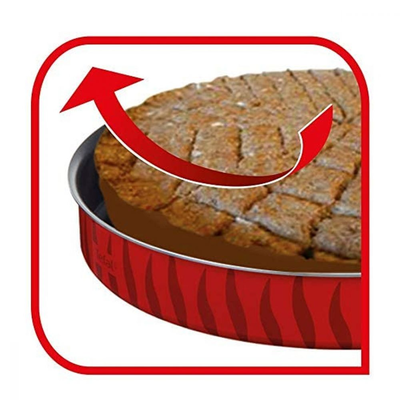 Tefal Red Flame oven tray set, 34+30 cm, round, 2 pieces - red product image 4