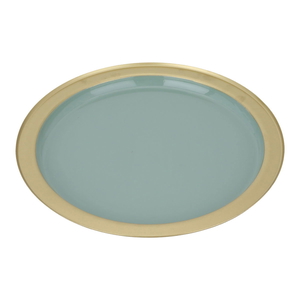 Al Saif Gallery Steel Sweet Serving Plate, 27.5X27.5X2 Cm - Golden Green product image