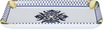 Al Saif Gallery porcelain serving plate, rectangular, blue-white pattern product image 1