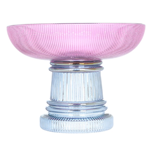 Al Saif Gallery glass dessert serving stand, 15.5 x 15.5 x 12 cm, deep - purple product image