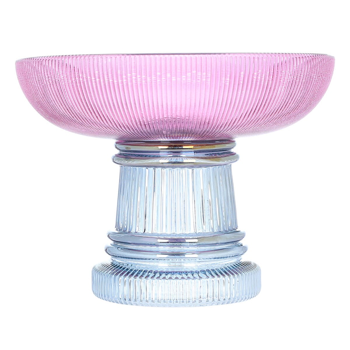 Al Saif Gallery glass dessert serving stand, 15.5 x 15.5 x 12 cm, deep - purple product image 1