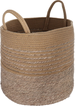 Al Saif Gallery Cotton Baskets Set, 25-30-20 cm, 3 Pieces, Round - Brown product image 3