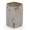 Al Saif Gallery porcelain vase, 10 x 10 x 15 cm, pentagon shape - white marble product image 1