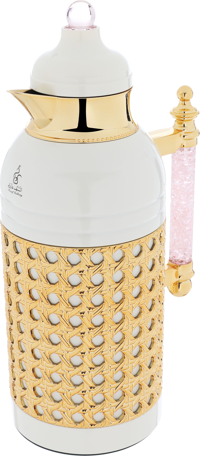 Sara plastic thermos set from Al Saif Gallery, 1 liter, pink-pearl crystal handle product image 7