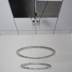 Neoclassical Aluminum Mishkati Chandelier, 60+80 cm, 50 Watt - Silver product image 3