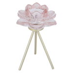 Al Saif Gallery Glass Candle Holder, 12x12x18 cm - Rose Gold product image 2