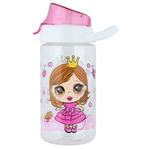 Nahla HASCEVHER plastic bottle with pink lid, 520 ml - transparent product image 1