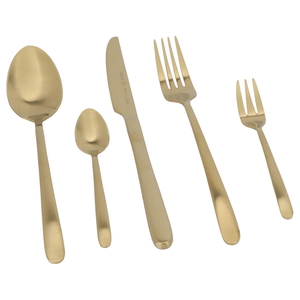 Ibiza Steel Al Saif Gallery Spoon Set, Plain, 30 Pieces - Gold product image