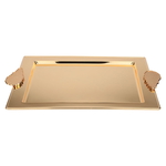 Al Saif Gallery steel topper set, rectangular, 2 pieces - gold product image 2