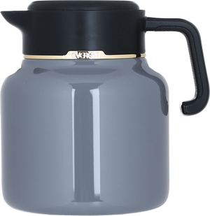 Al Saif Gallery Sarah Steel Thermos, 1.5 Litres, With Black Handle - Dark Grey product image