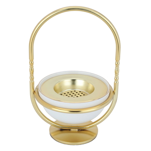 Al Saif Gallery steel incense burner, with a gold-white-gold base product image