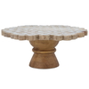 Al Saif Gallery wooden cake stand, 10 x 10 x 5.5 cm, with base - brown product image 1