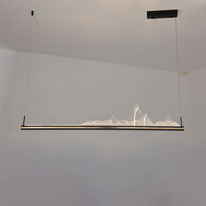 Modern aluminum chandelier from Al Saif Gallery, 100 cm - black product image