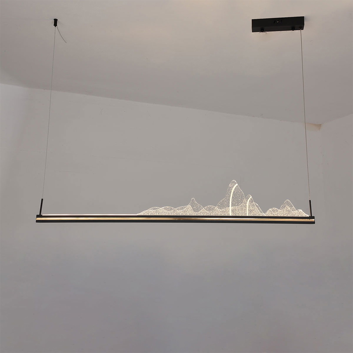 Modern aluminum chandelier from Al Saif Gallery, 100 cm - black product image 1